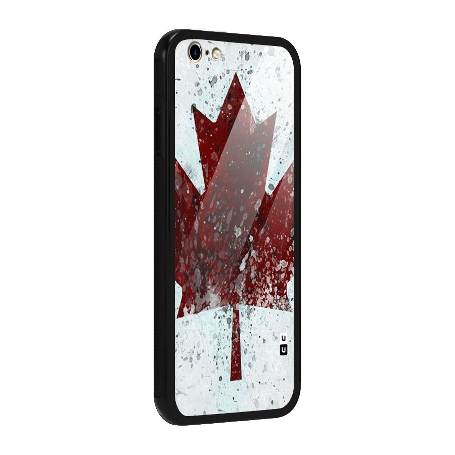 Red Maple Snow Glass Back Case for iPhone 6 6S