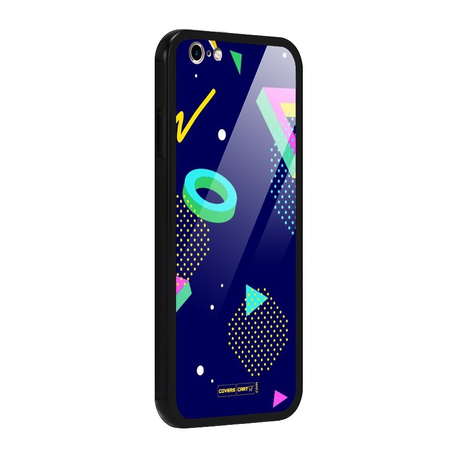 Retro Abstract Glass Back Case for iPhone 6 6S