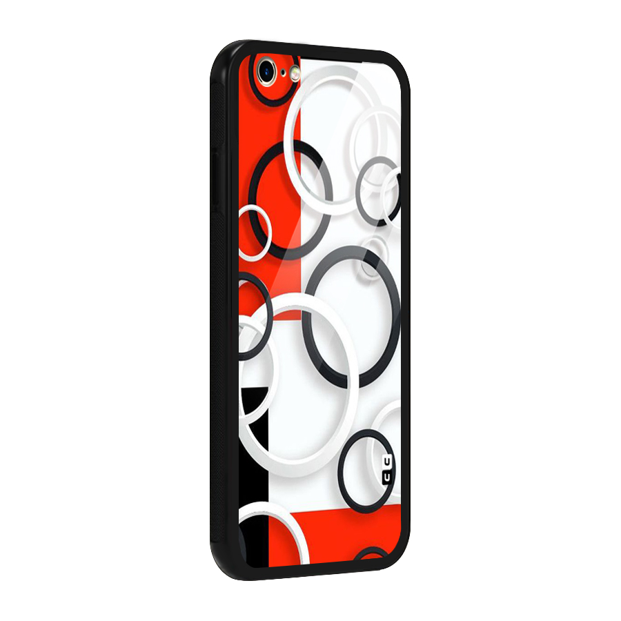 Rings Abstract Glass Back Case for iPhone 6 6S