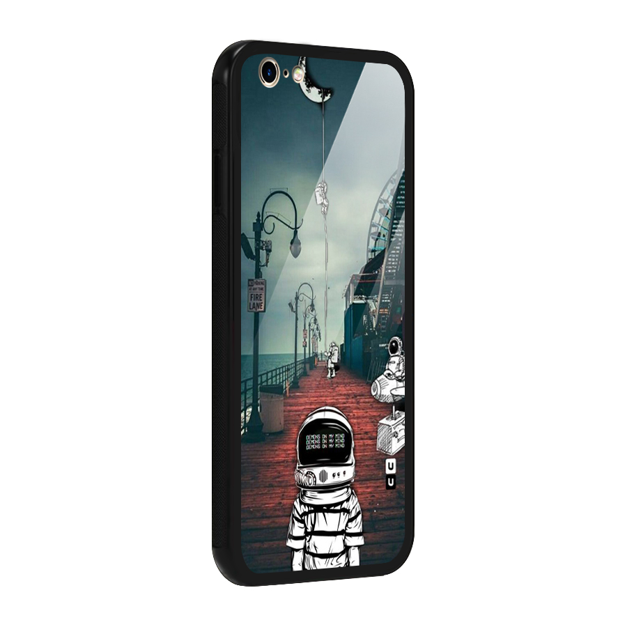 Robotic Design Glass Back Case for iPhone 6 6S