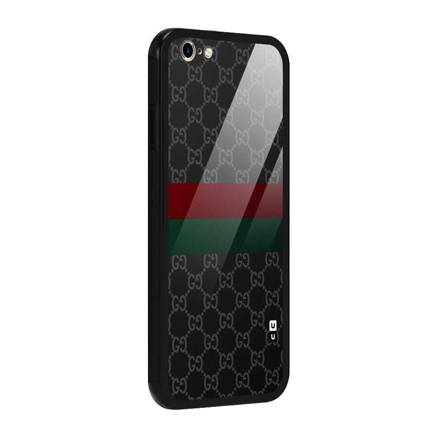 Royal Stripes Design Glass Back Case for iPhone 6 6S