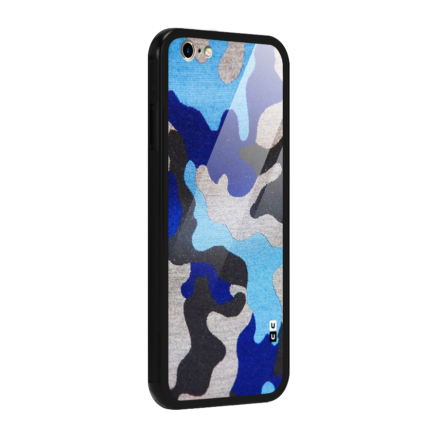 Rugged Camouflage Glass Back Case for iPhone 6 6S