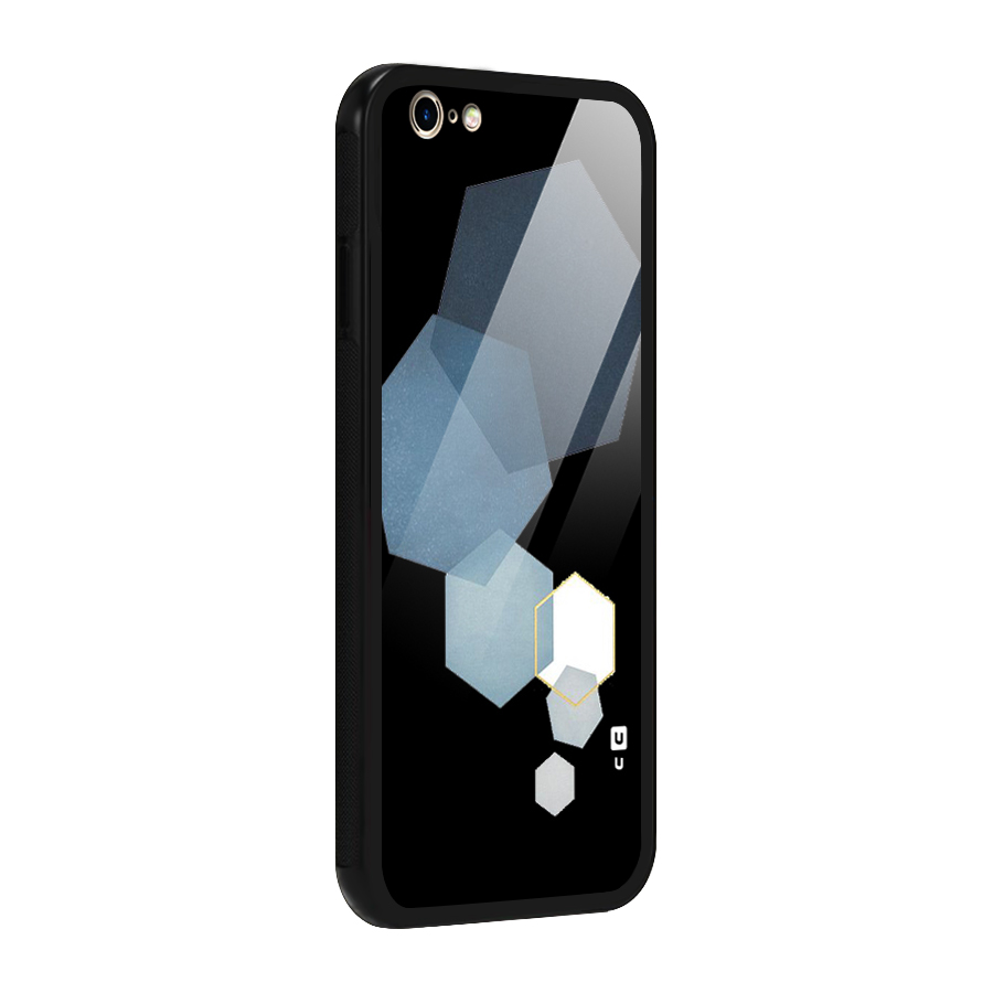 Shades Of Blue Shapes Glass Back Case for iPhone 6 6S