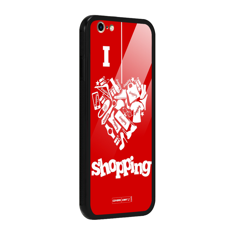 Shopaholic Shopping Love Glass Back Case for iPhone 6 6S