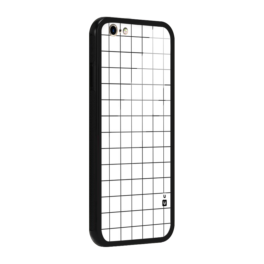 Simple Checks Glass Back Case for iPhone 6 6S