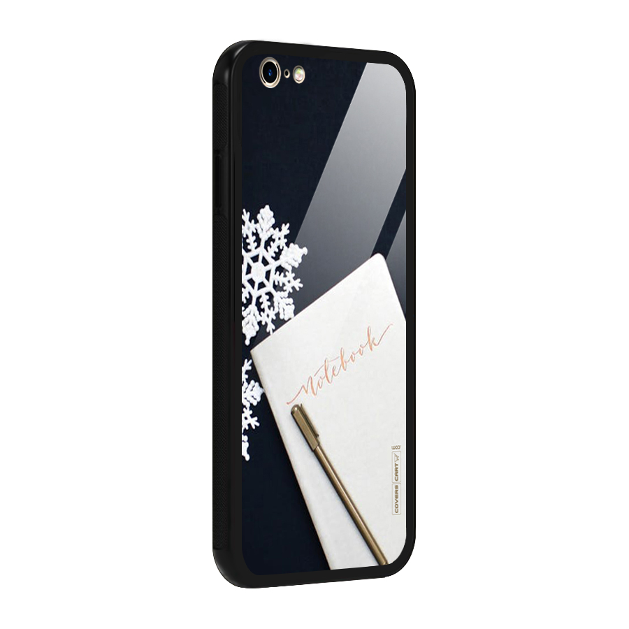 Snowflake Notebook Glass Back Case for iPhone 6 6S
