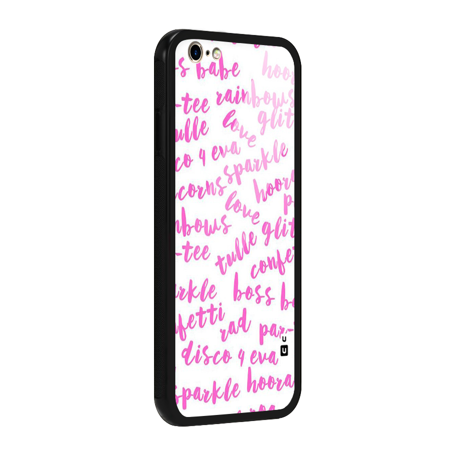 Sparkle Love Glass Back Case for iPhone 6 6S