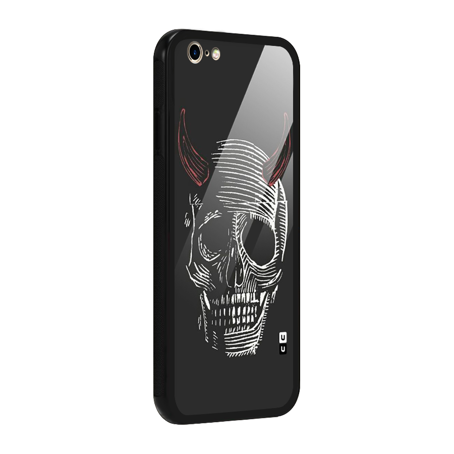 Spooky Face Glass Back Case for iPhone 6 6S