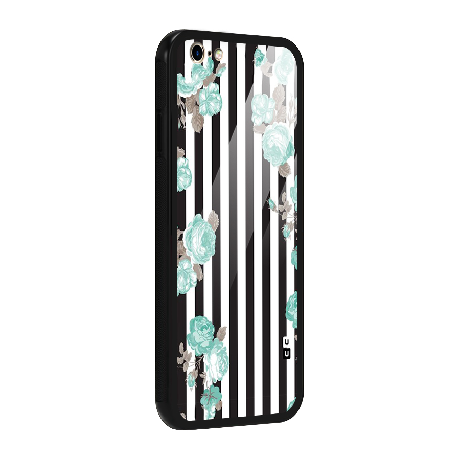 Stripes Bloom Glass Back Case for iPhone 6 6S