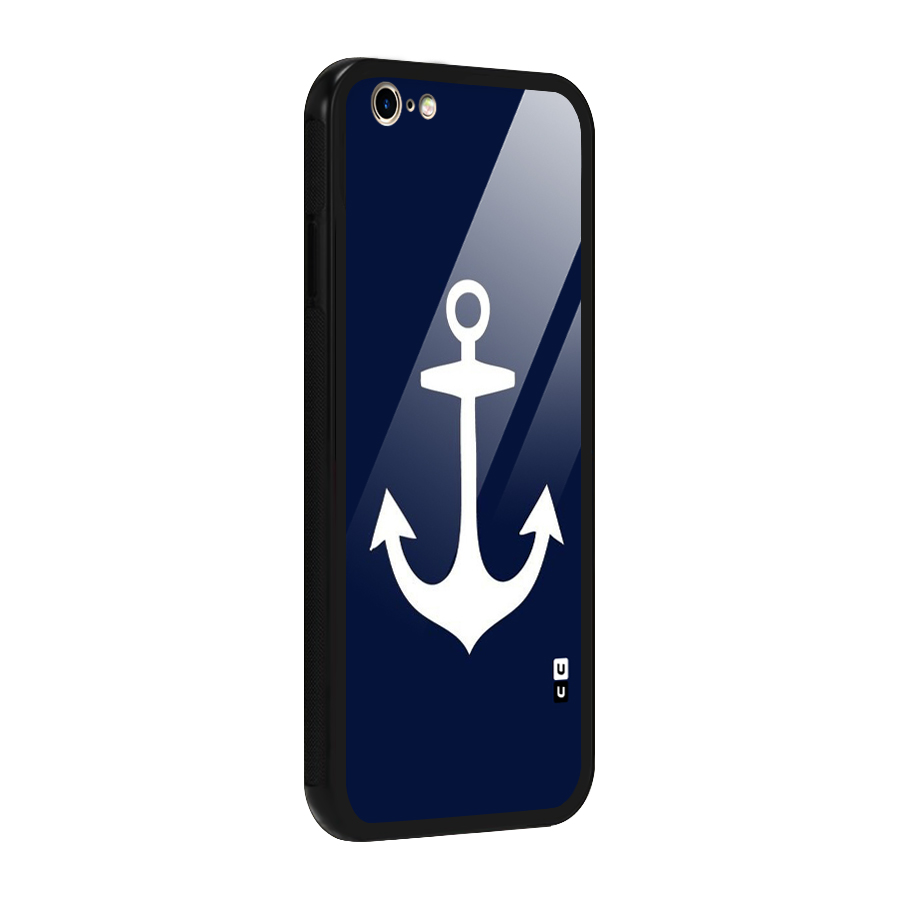 Stylish Anchor Design Glass Back Case for iPhone 6 6S