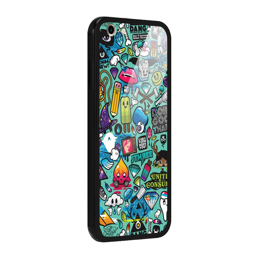 Sweet Candies Glass Back Case for iPhone 6 6S