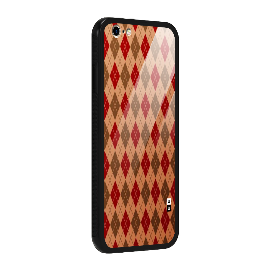 Tiny Checks Diamond Glass Back Case for iPhone 6 6S