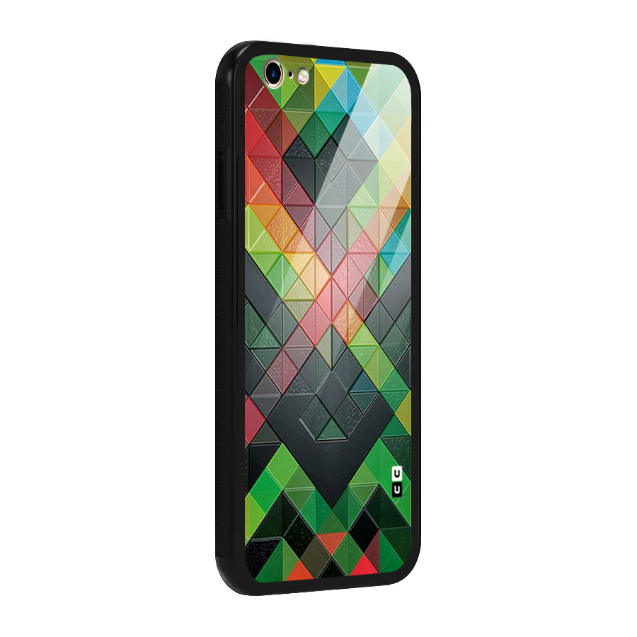 Too Much Colors Pattern Glass Back Case for iPhone 6 6S