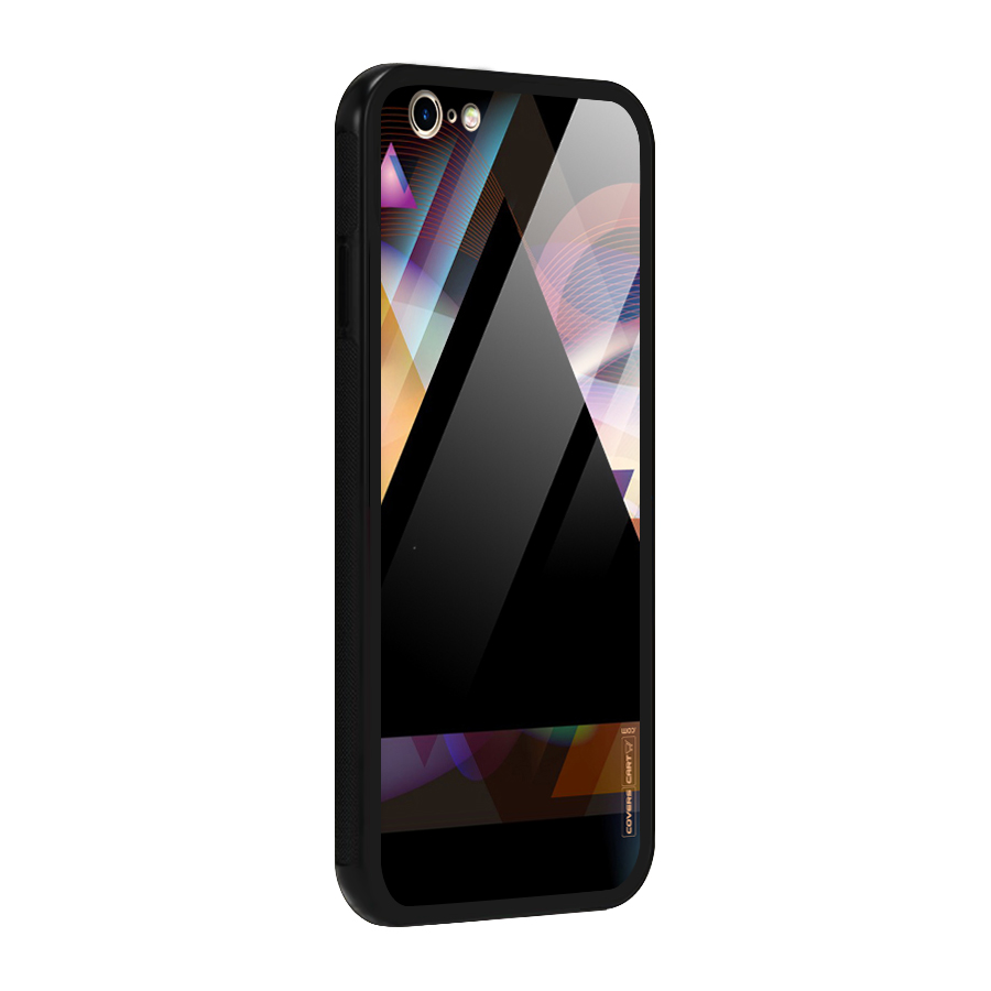 Triangle Black Abstract Glass Back Case for iPhone 6 6S