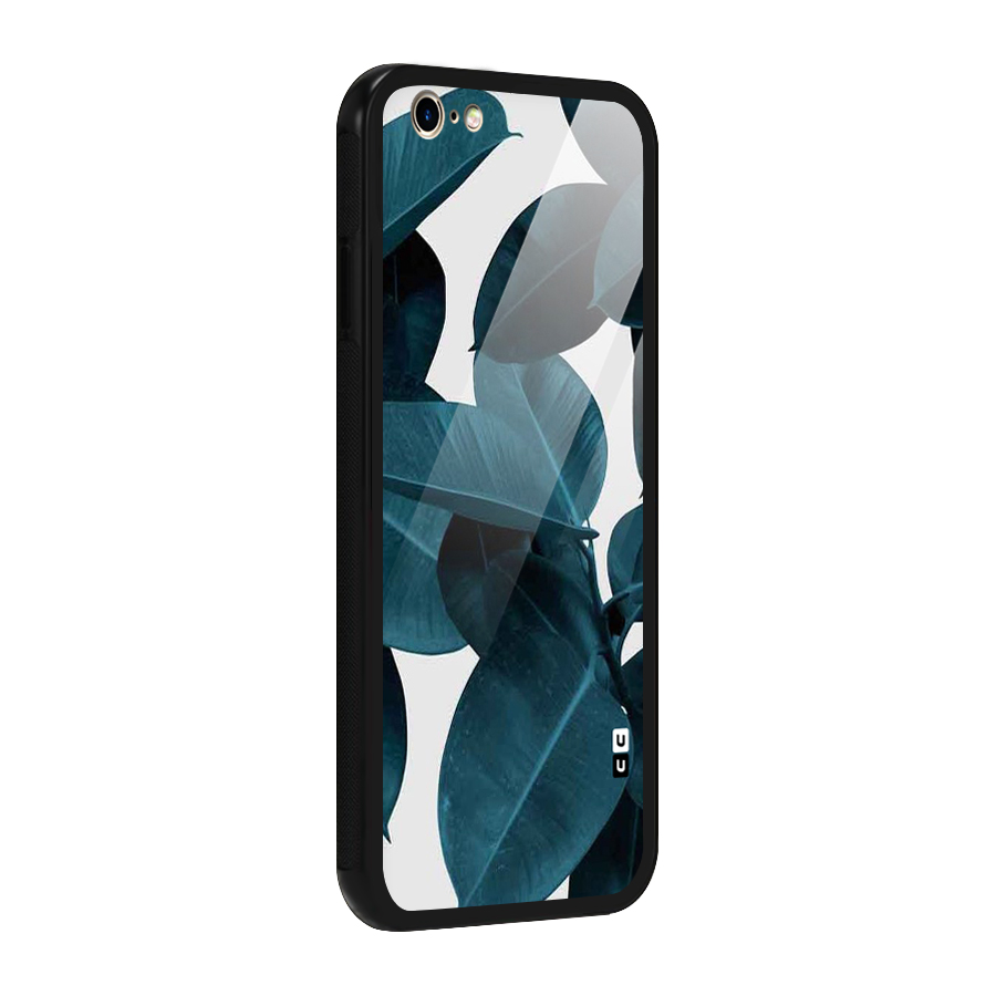 Very Aesthetic Leafs Glass Back Case for iPhone 6 6S