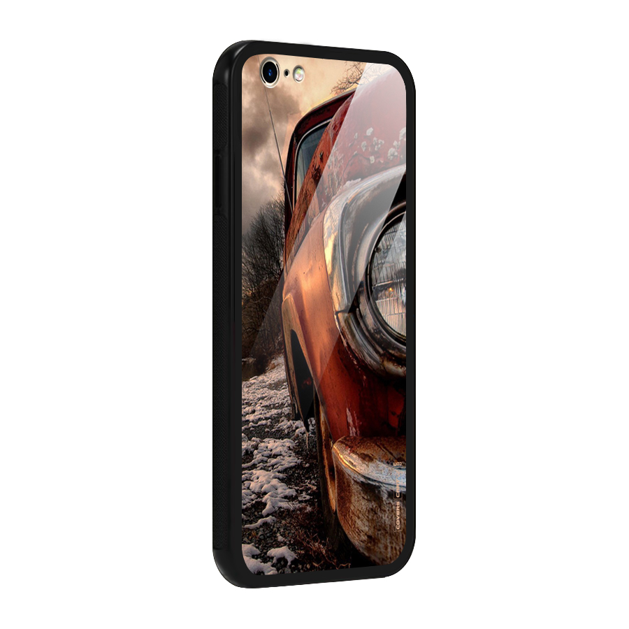 Vintage Car Headlight Glass Back Case for iPhone 6 6S