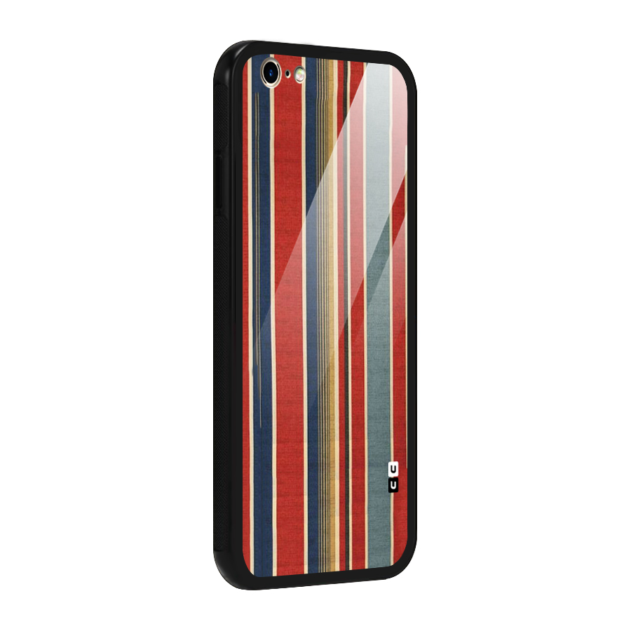 Vintage Disort Stripes Glass Back Case for iPhone 6 6S
