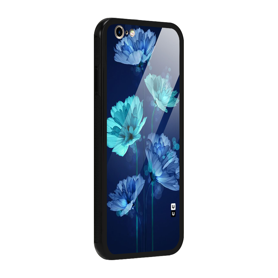 Water Flowers Glass Back Case for iPhone 6 6S