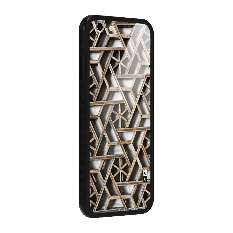 Wheel Design Glass Back Case for iPhone 6 6S