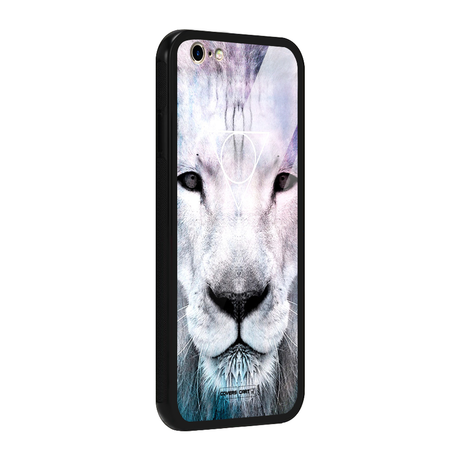 White Lion Glass Back Case for iPhone 6 6S