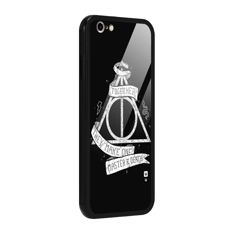 White Ribbon Glass Back Case for iPhone 6 6S