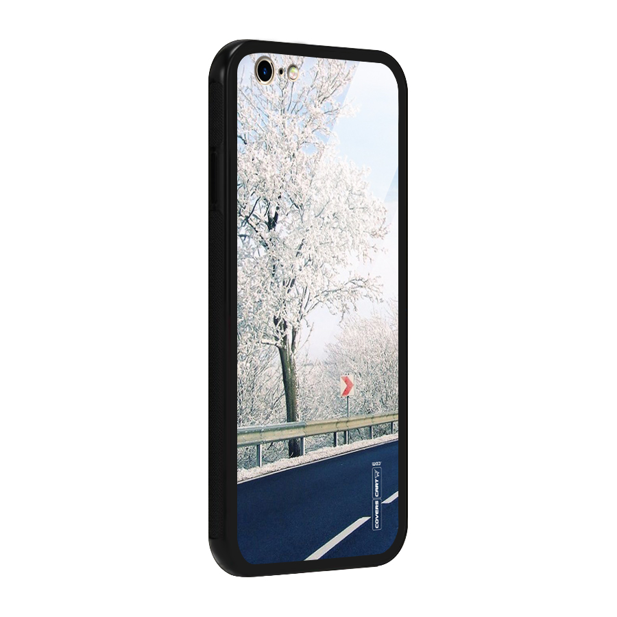 White Snow Tree Glass Back Case for iPhone 6 6S