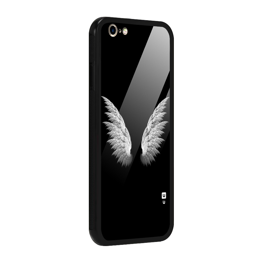 White Wings Glass Back Case for iPhone 6 6S