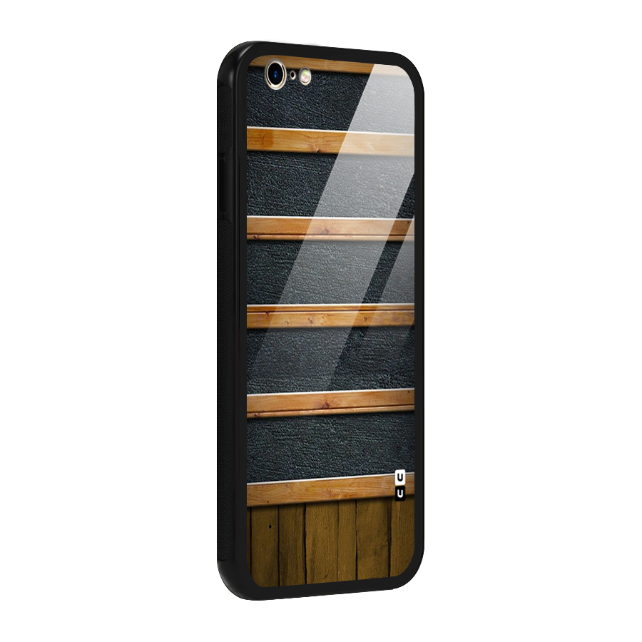 Wood Design Glass Back Case for iPhone 6 6S
