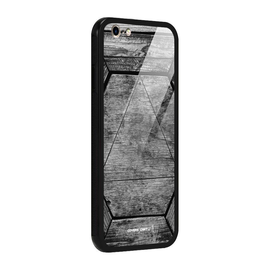 Wooden Hexagon Glass Back Case for iPhone 6 6S