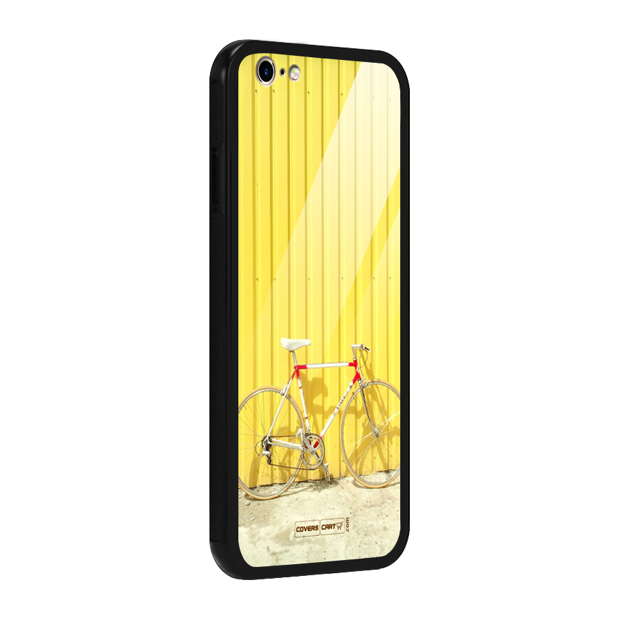 Yellow Cycle Classic Glass Back Case for iPhone 6 6S