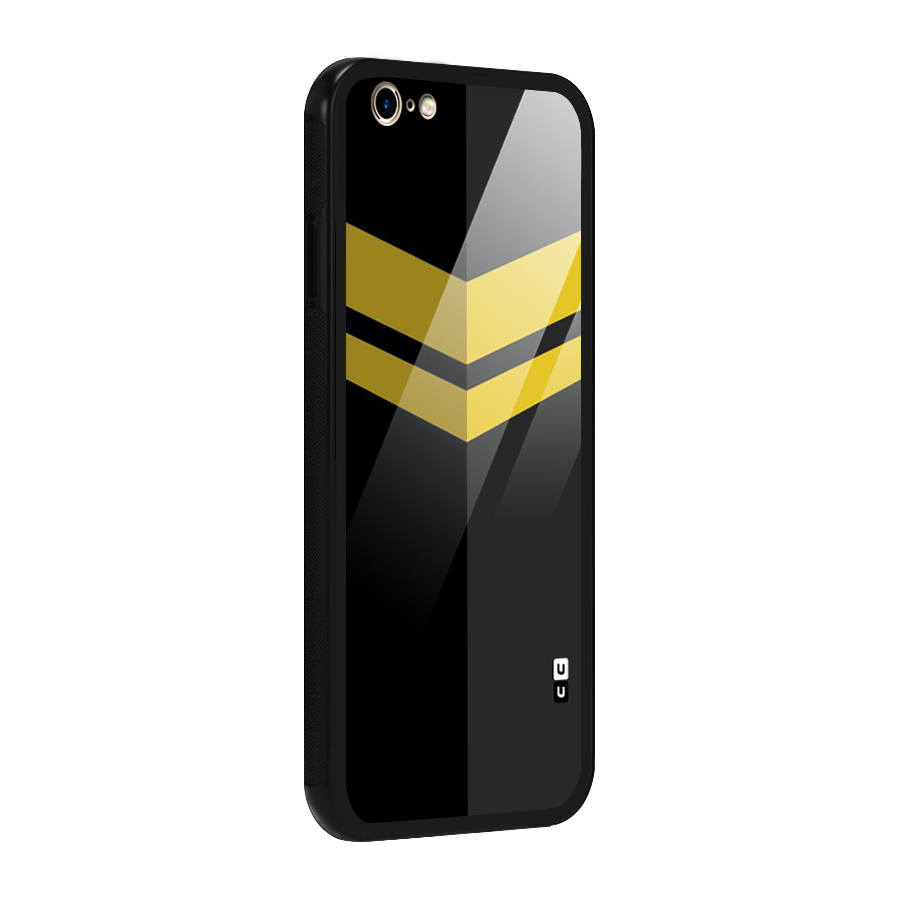 Yellow Lines Glass Back Case for iPhone 6 6S