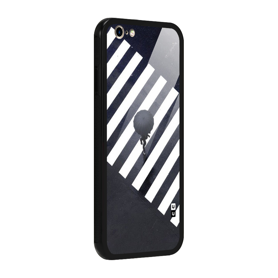 Zebra Walking Glass Back Case for iPhone 6 6S