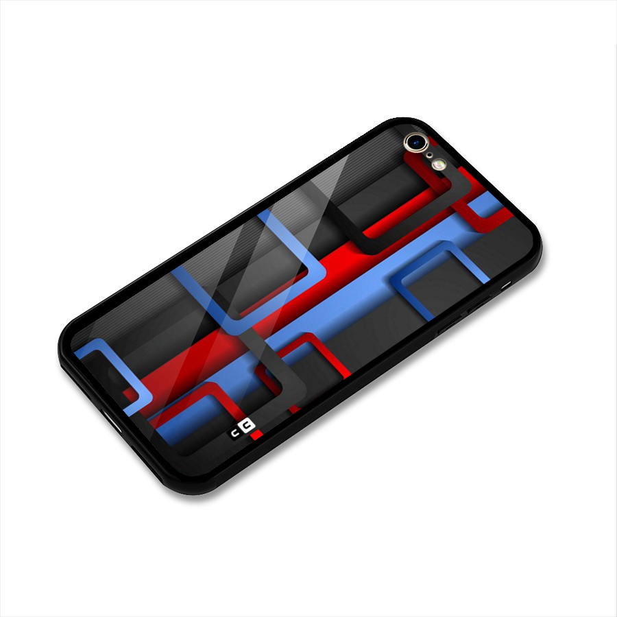Abstract Box Glass Back Case for iPhone 6 6S