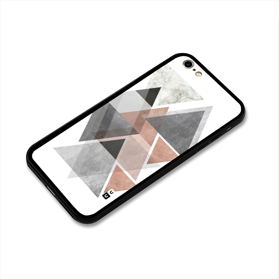 Abstract Diamond Pink Design Glass Back Case for iPhone 6 6S