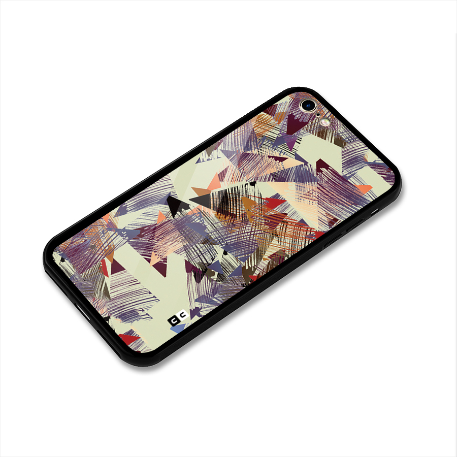 Abstract Sketch Glass Back Case for iPhone 6 6S