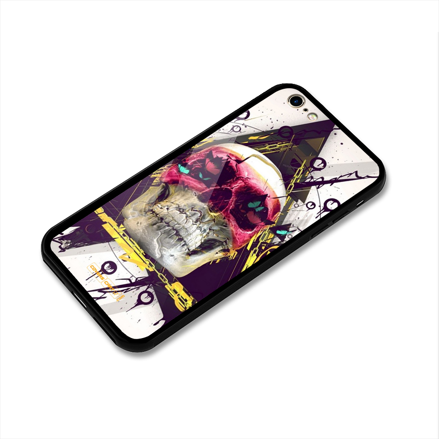 Abstract Skull Glass Back Case for iPhone 6 6S