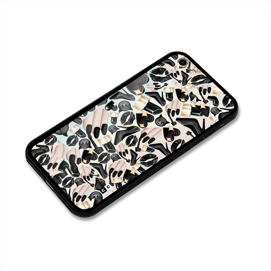 All Black Love Glass Back Case for iPhone 6 6S