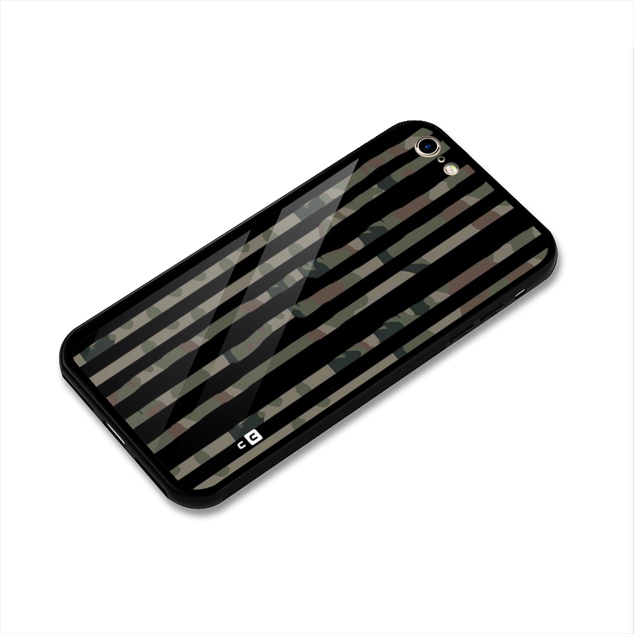 Army Stripes Glass Back Case for iPhone 6 6S