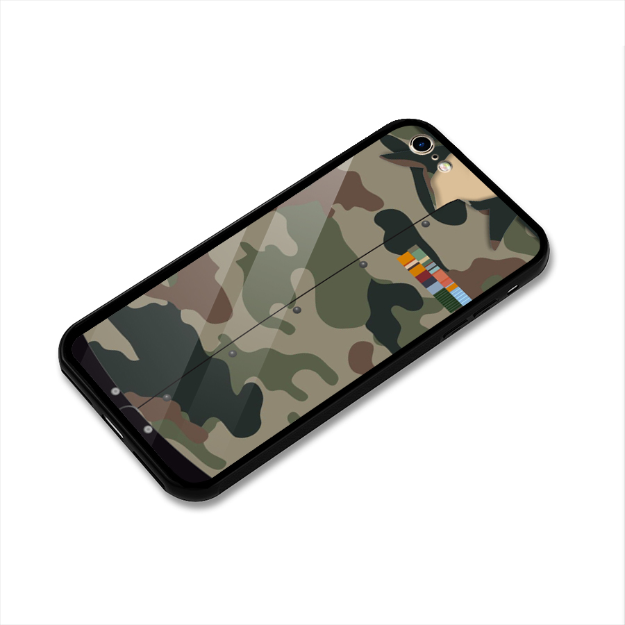 Army Uniform Glass Back Case for iPhone 6 6S