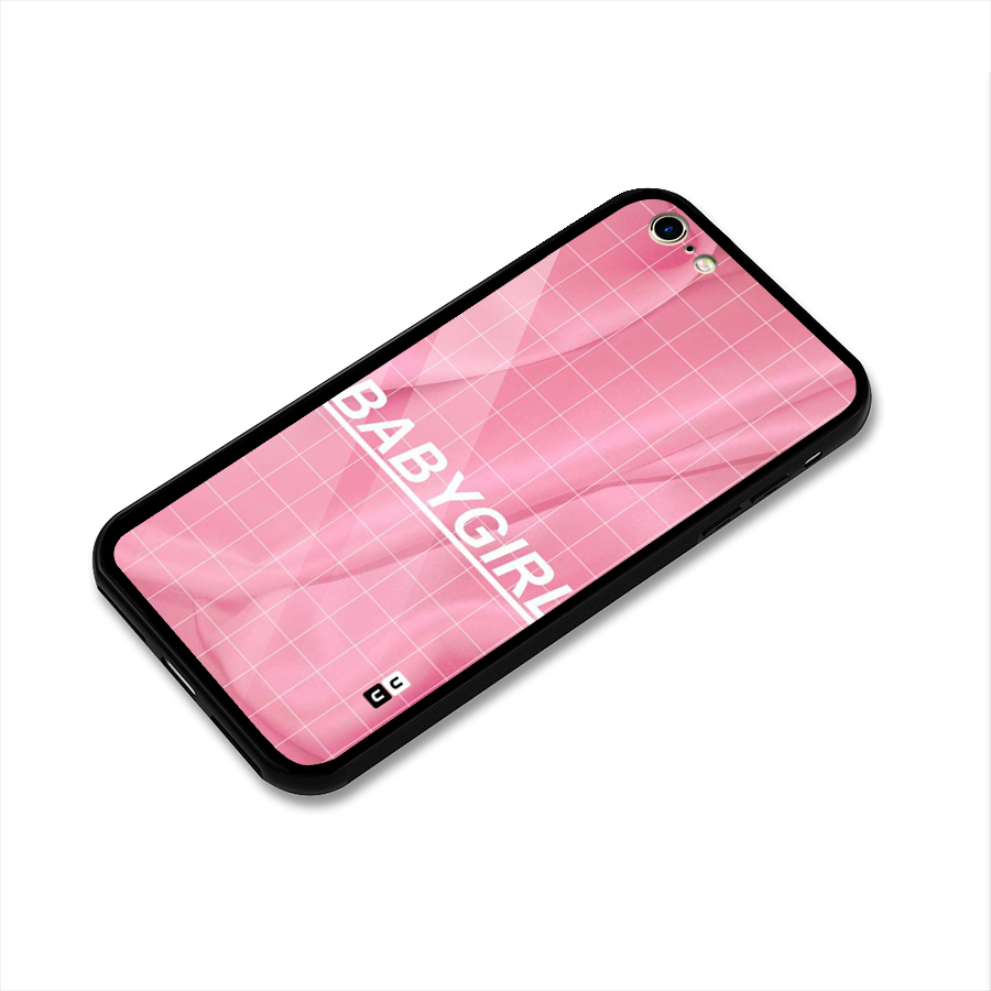 Baby Girl Check Glass Back Case for iPhone 6 6S