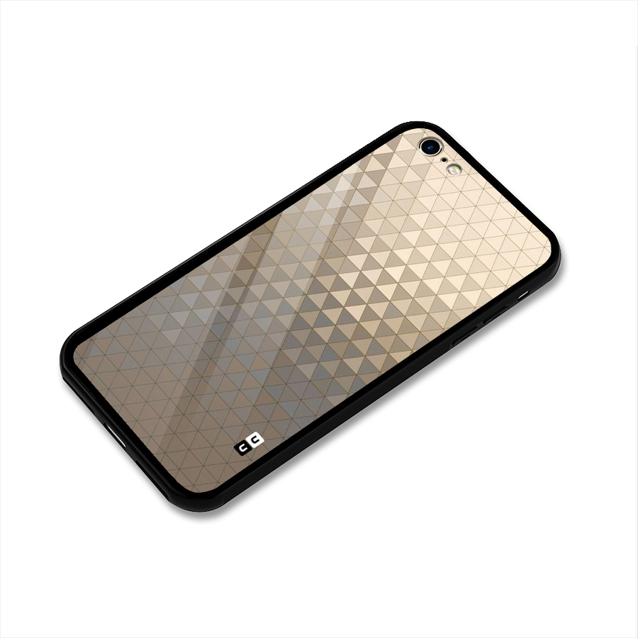 Beautiful Golden Pattern Glass Back Case for iPhone 6 6S