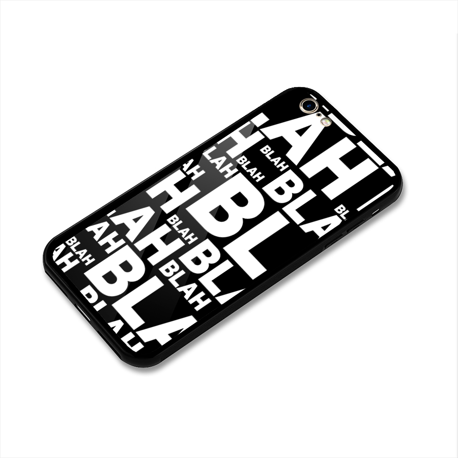 Blah Blah Pattern Glass Back Case for iPhone 6 6S