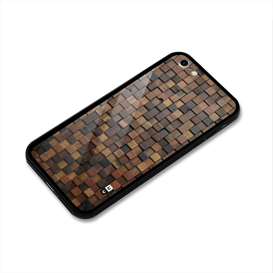 Blocks Of Wood Glass Back Case for iPhone 6 6S
