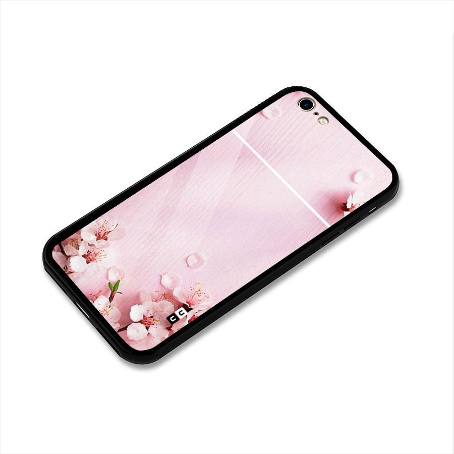Blossom Frame Pink Glass Back Case for iPhone 6 6S