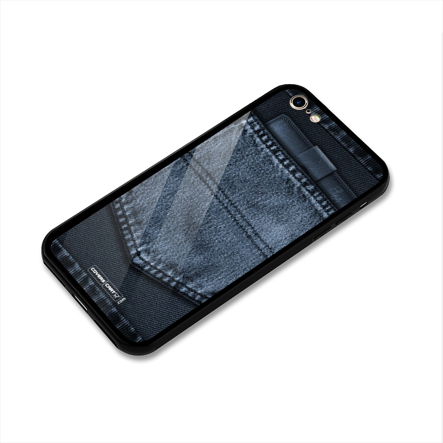 Blue Denim Glass Back Case for iPhone 6 6S