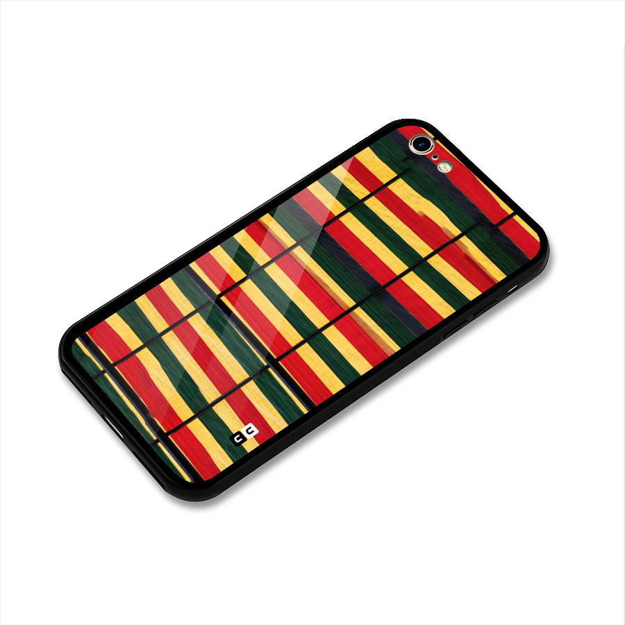 Bright Colors Lines Glass Back Case for iPhone 6 6S