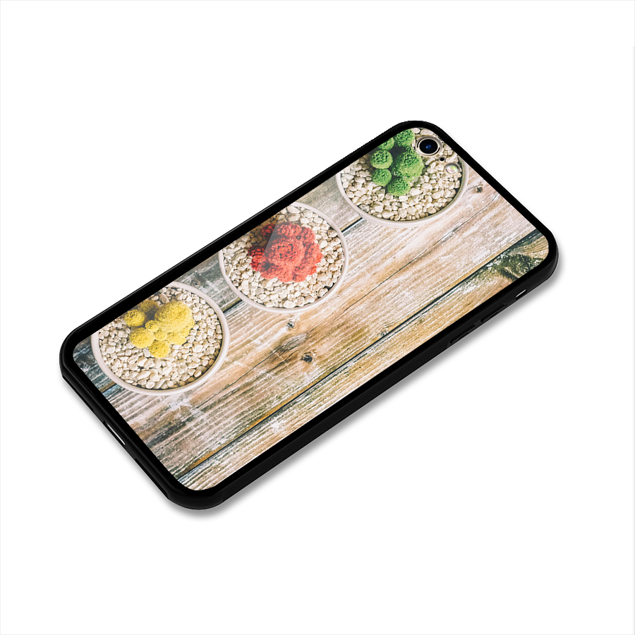 Cacti Decor Glass Back Case for iPhone 6 6S
