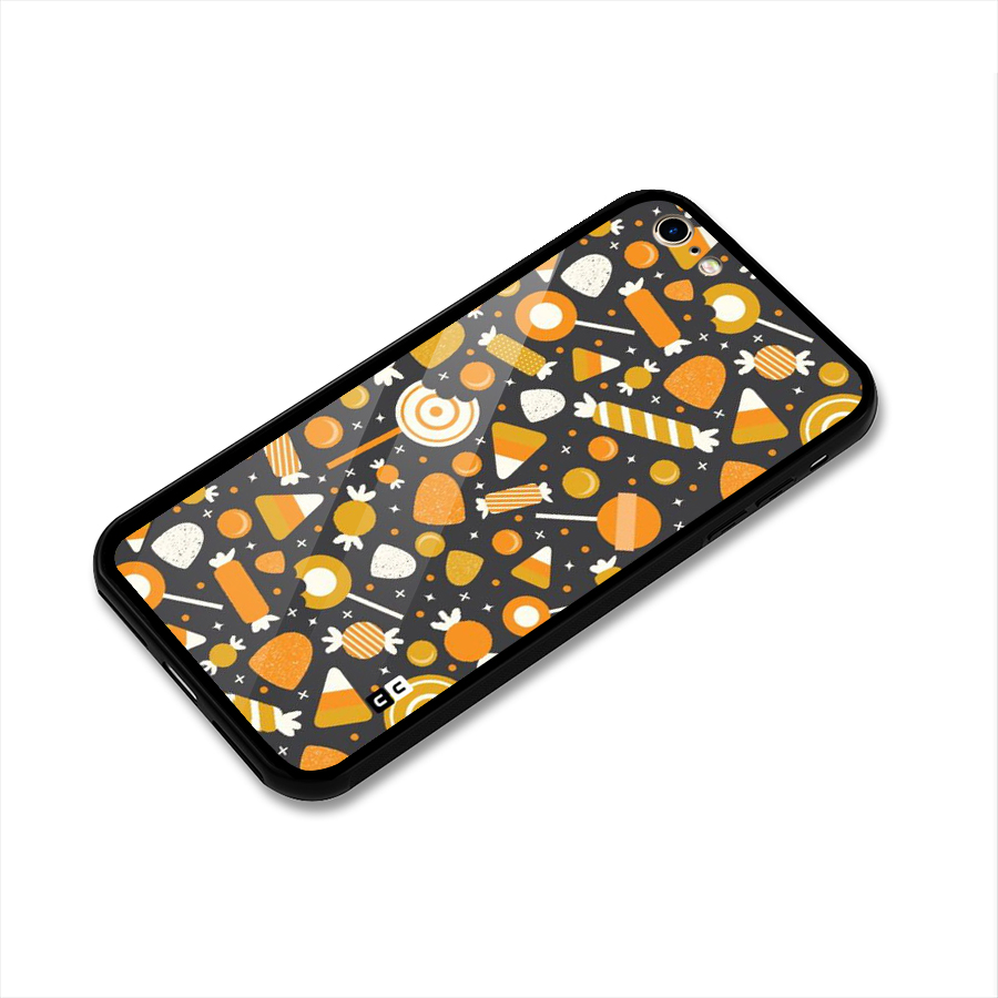 Candies Pattern Glass Back Case for iPhone 6 6S