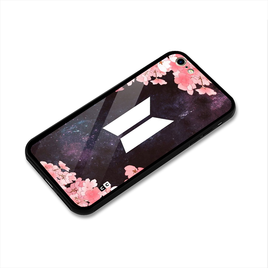 Cherry Blossom Pause Design Glass Back Case for iPhone 6 6S