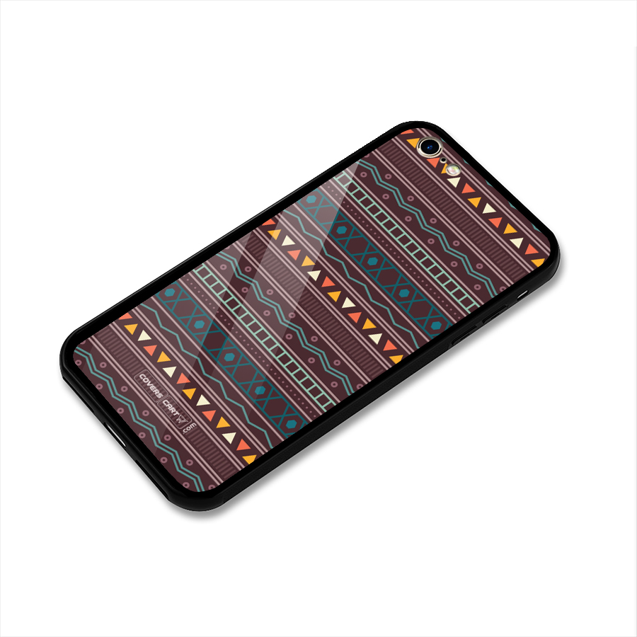 Classic Aztec Pattern Glass Back Case for iPhone 6 6S